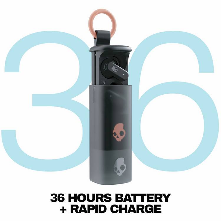 Skullcandy true wireless earbuds black, imported from the UK