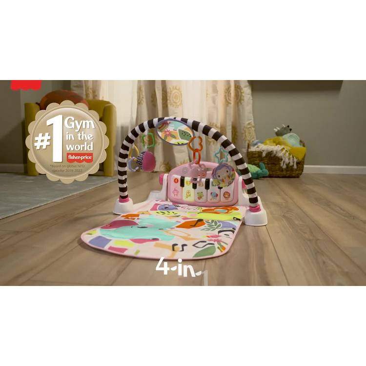 Fisher Price pink kick and play piano gym, UK version