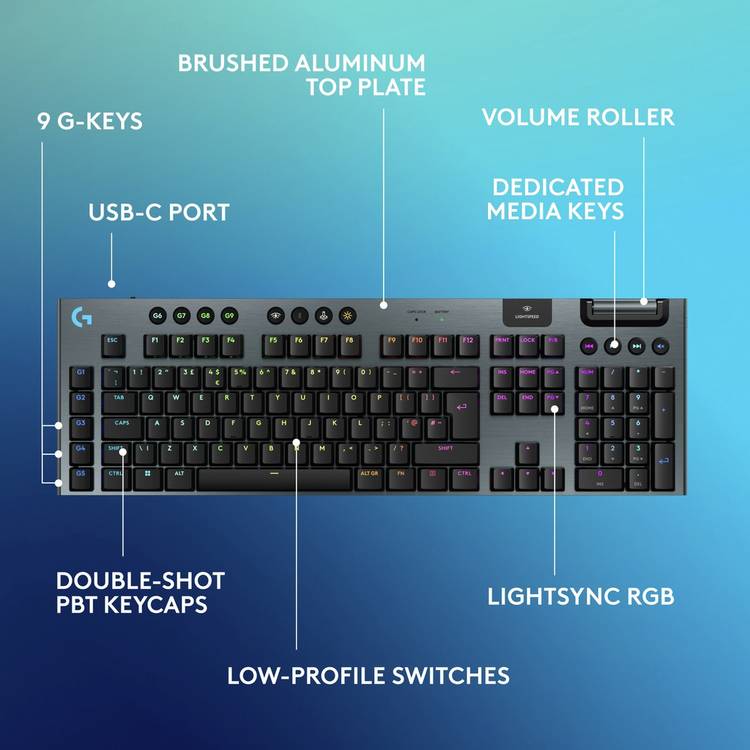 Logitech G915 X wireless gaming keyboard, UK version