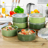 مجموعة Signature Housewares الحجرية المكونة من 6 أوعية بأغطية، مستوردة من المملكة المتحدة