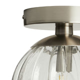 Argos Home Anais glass bathroom ceiling light brushed chrome, UK version