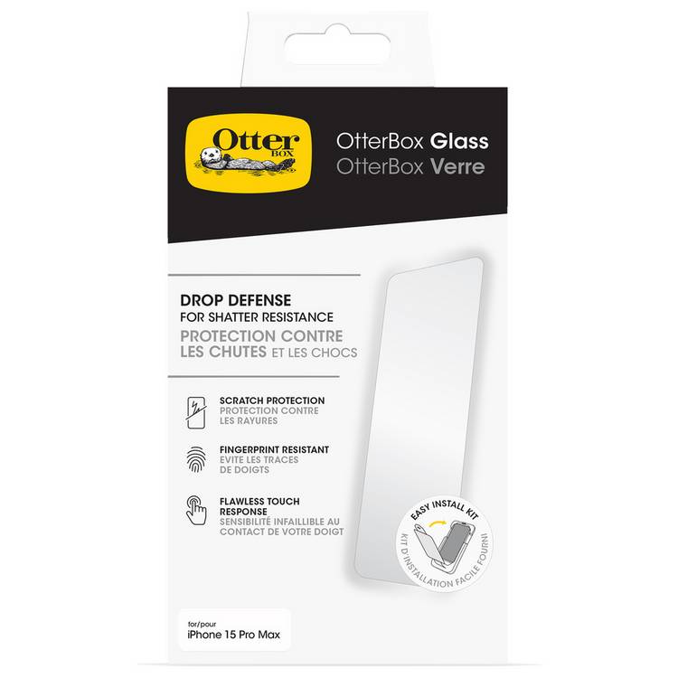 OtterBox glass screen protector for iPhone 15 Pro Max - British product