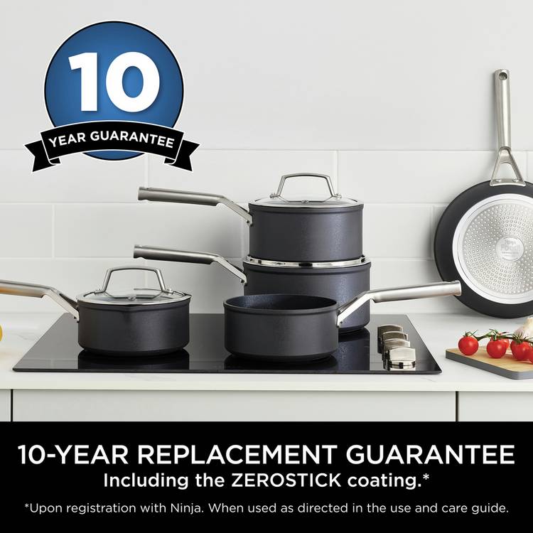 Ninja 20cm Zerostick saucepan with glass lid (British brand)
