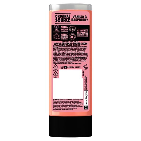 Original Source Vanilla Raspberry Shower Gel Body Wash 250ml GOODS Superdrug   