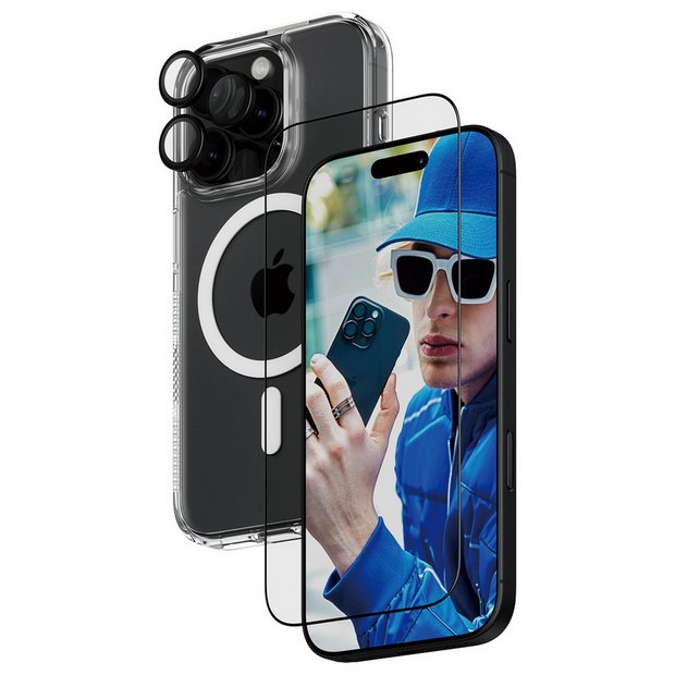 PanzerGlass 3-in-1 iPhone 16 Pro bundle (British brand)