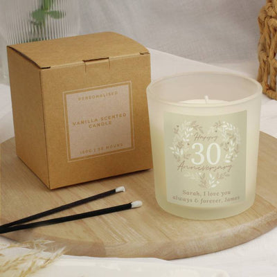 Argos Personalised 30th Anniversary Vanilla Scented Candle- Buy online at McGrocer