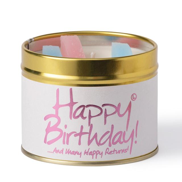 Lily-Flame Happy Birthday Candle Tin