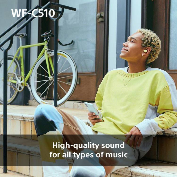 Sony true wireless earbuds white WF-C510, imported from the UK