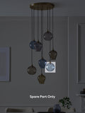 Light blue glass shade for Hampton Cluster 865969, UK version