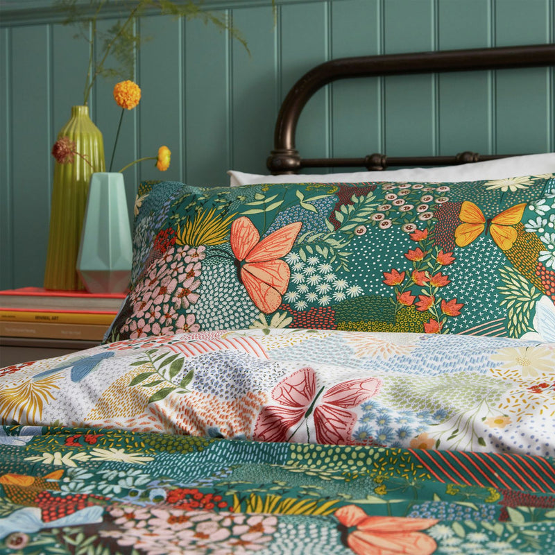 furn Forage Floral Teal Bedding Set - King size