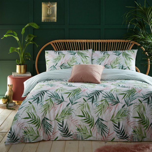 furn Bali Palm reversible bedding set for double bed - British product