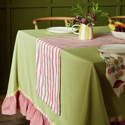 Argos Habitat x Sanderson & National Trust Berries Stripe Table Runner L220 W33cm- Buy online at McGrocer