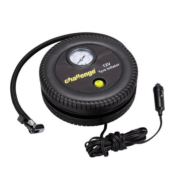 Challenge 12V analogue tyre inflator - British product