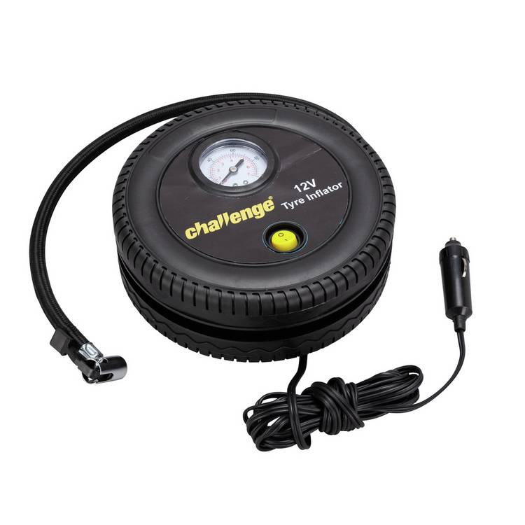 Challenge 12V analogue tyre inflator - British product