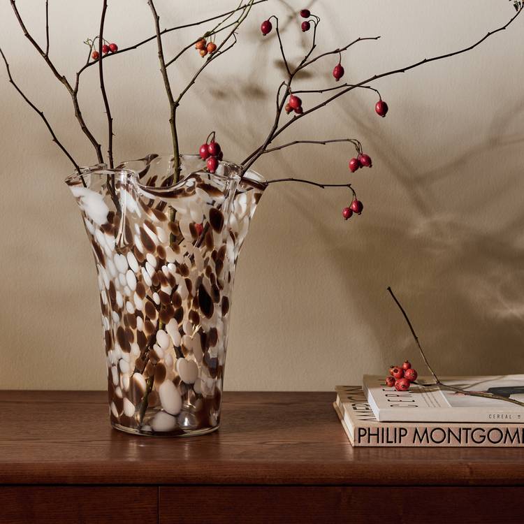 Habitat confetti handkerchief vase 30cm, imported from the UK