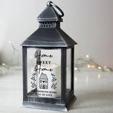 Personalised message black lantern 27cm (British brand)