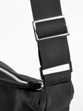 Black sling bag 30cm wide with recycled lining (British brand)