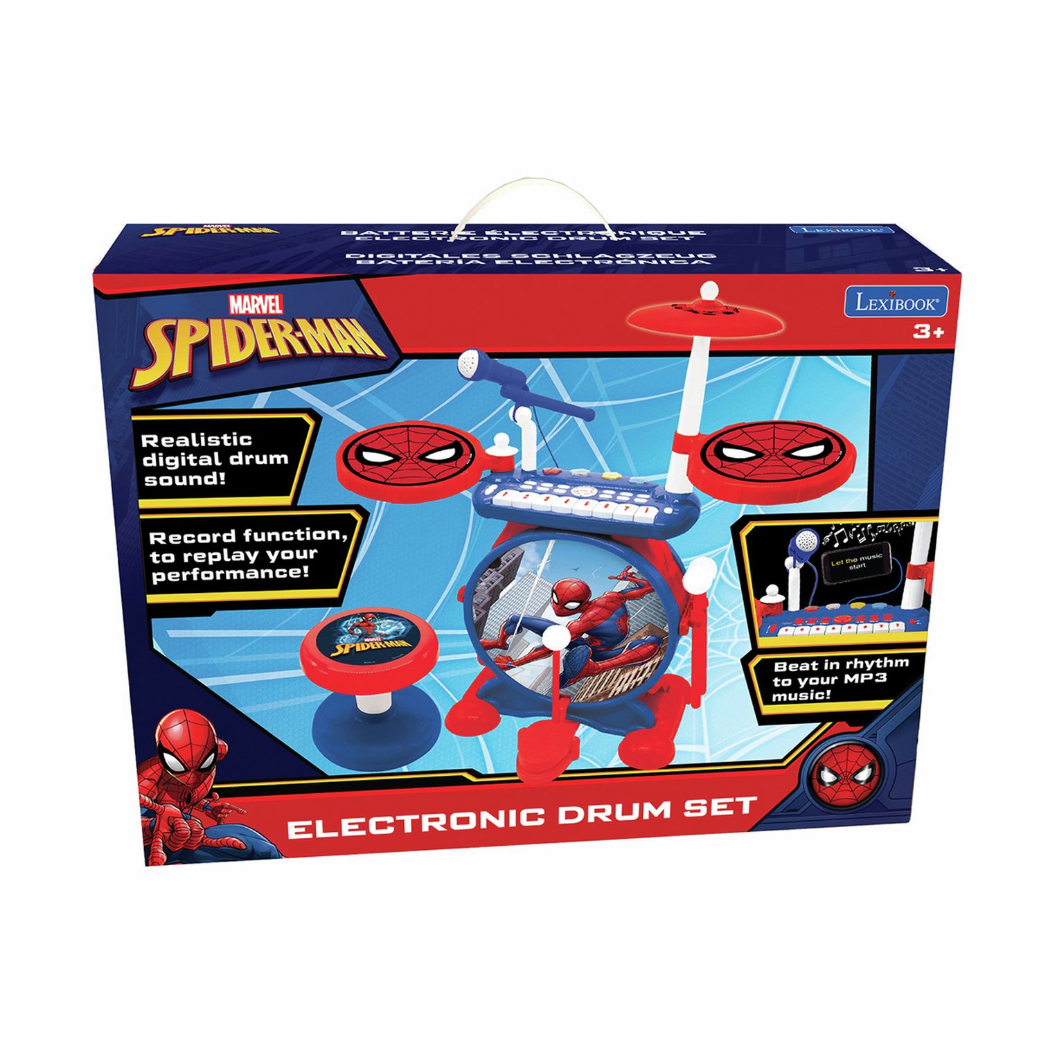 Lexibook Spiderman electronic drum set for kids - British product