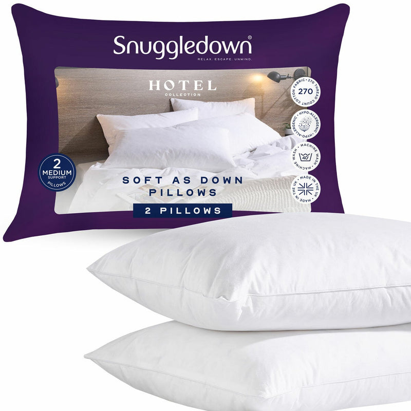 Snuggledown Soft As Down pillows 2 pack 48x74 cm - British product
