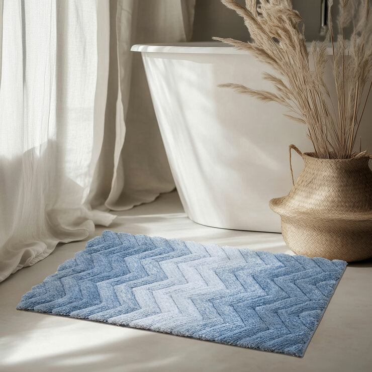 Riviera Home Chevron Ombre bath mat 55x91 cm, UK version