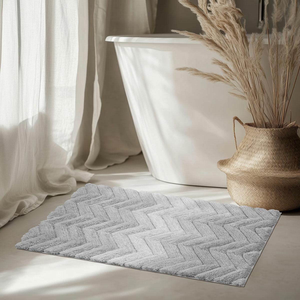 Riviera Home grey ombre bath mat 55x91 cm, UK version
