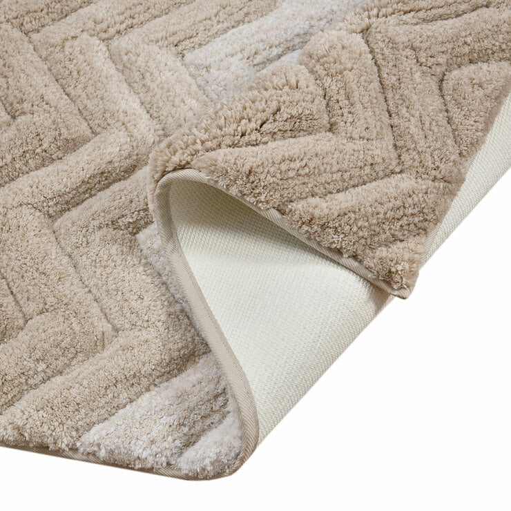 Riviera Home chevron taupe ombre bath mat, imported from the UK