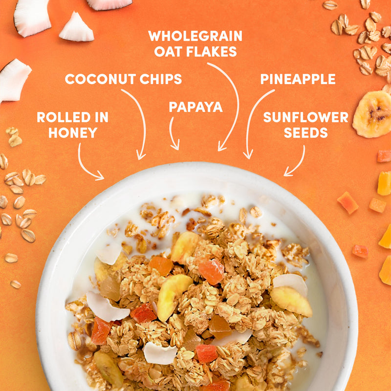 Jordans tropical fruits granola breakfast cereal 750g, UK version