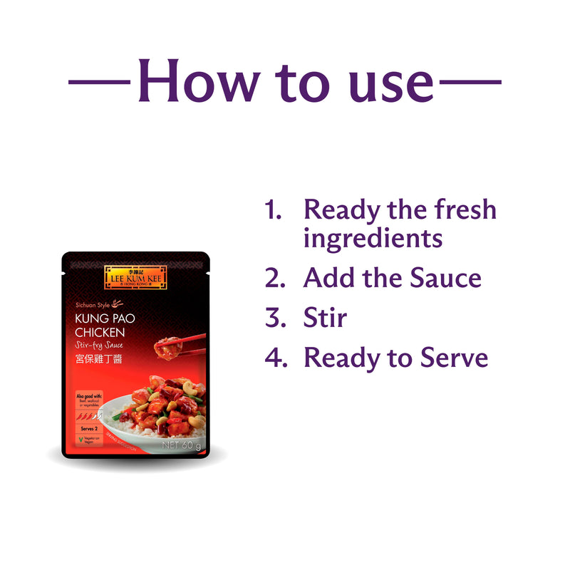 Lee Kum Kee Kung Pao Chicken Stir Fry Sauce 60g, UK version