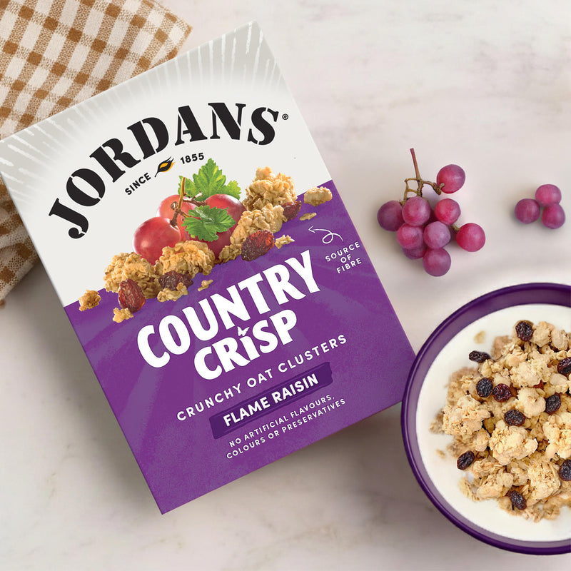 Jordans Country Crisp Flame Raisins cereal 450g, UK version
