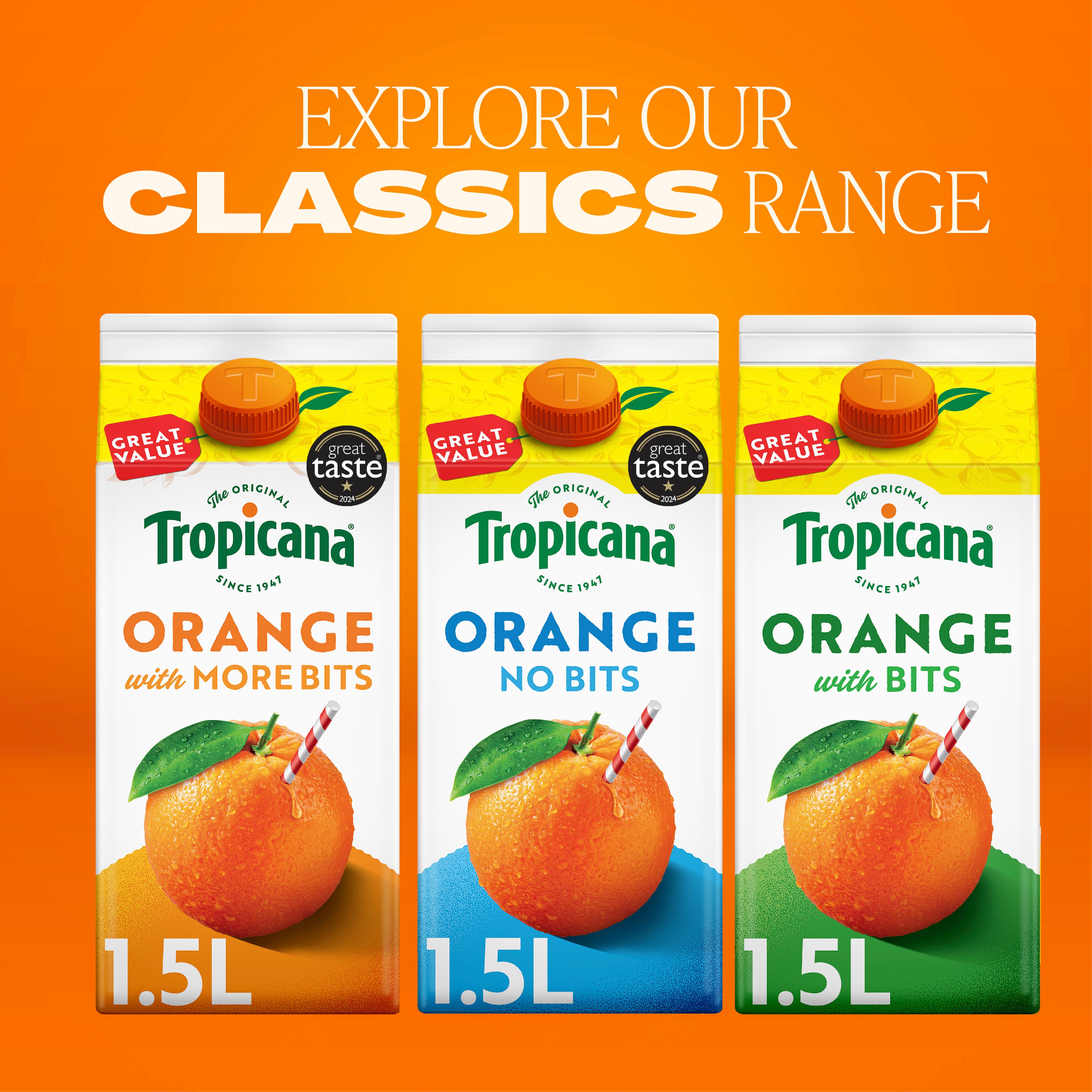 Tropicana original orange juice with bits 1.5L - British product