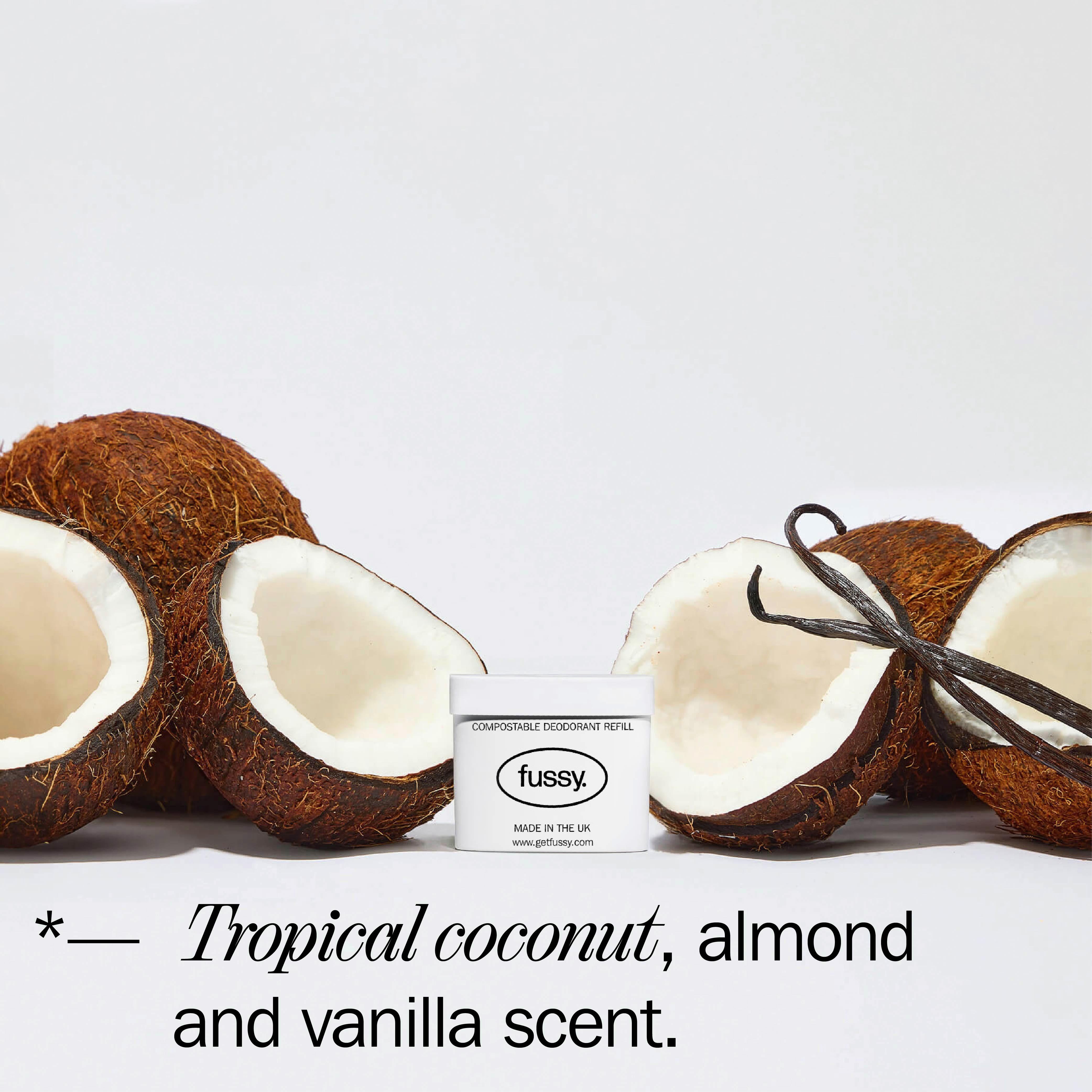 Fussy Coconut Milk Natural Deodorant Refill 40g - British product