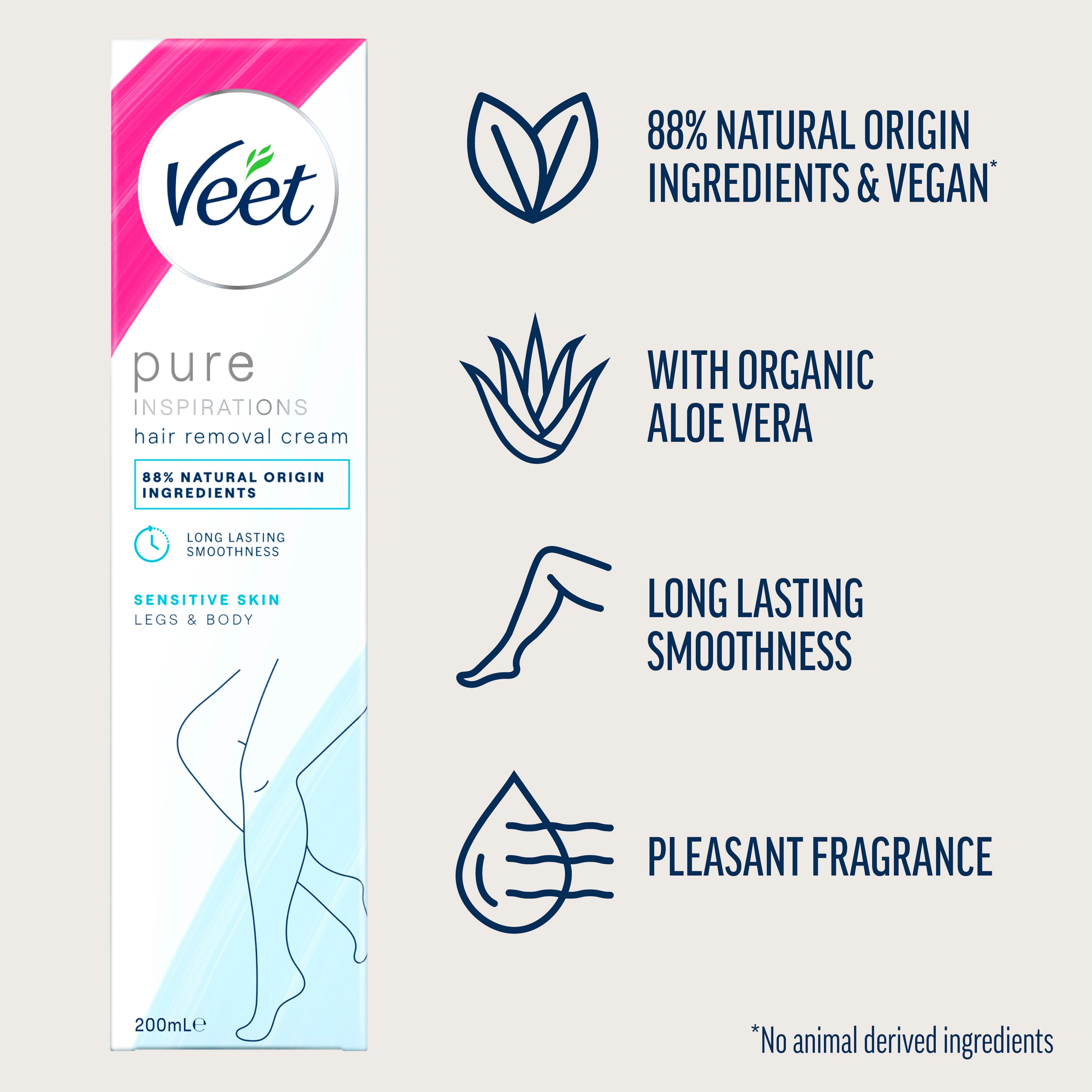 Veet hair wax cream sensitive skin 200ml, UK version
