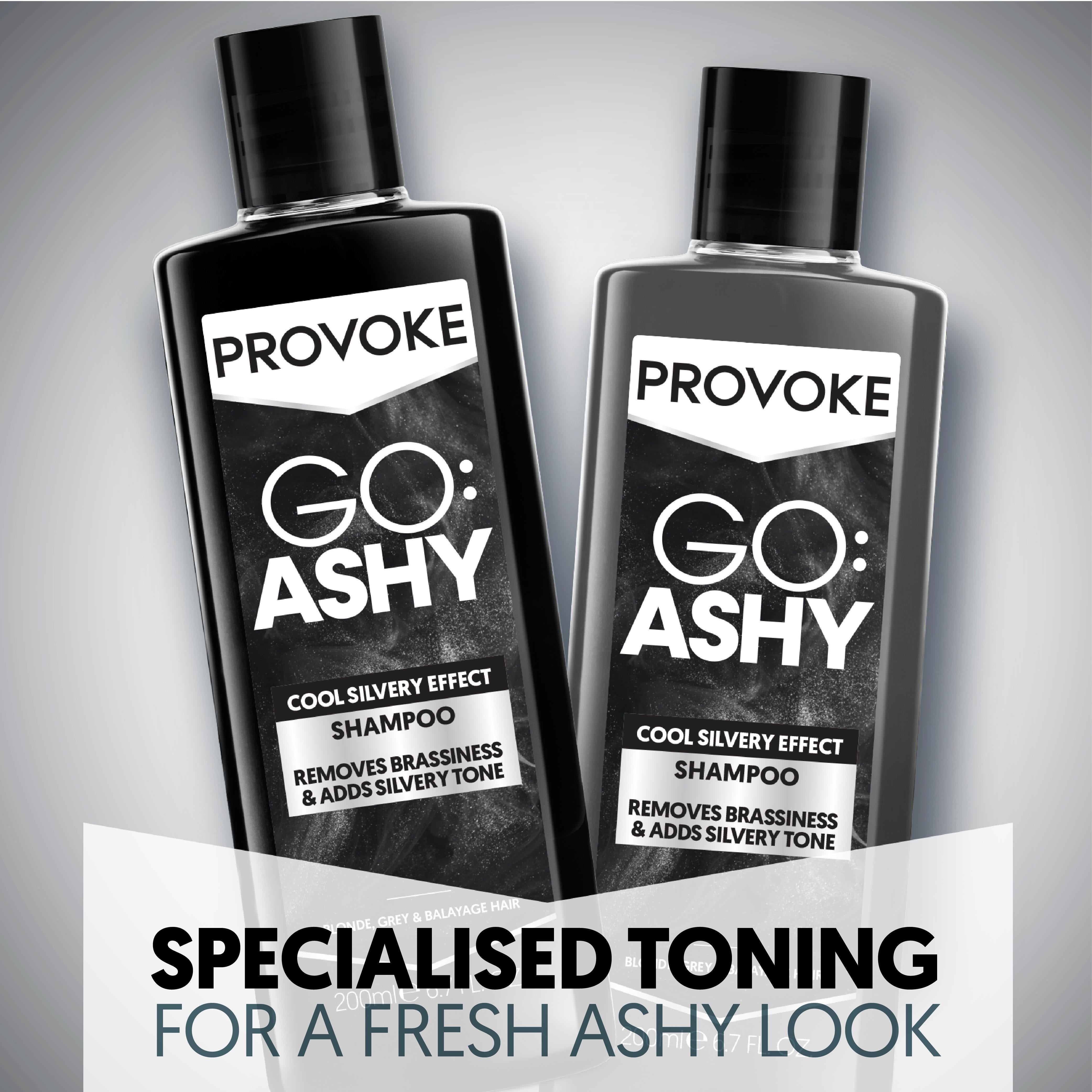 Provoke Go Ashy Cool Silver Effect Shampoo 200ml (British brand)