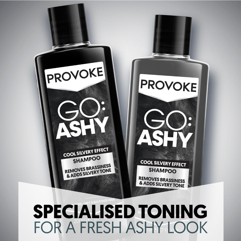 Provoke Go Ashy Cool Silver Effect Shampoo 200ml (British brand)