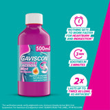 Gaviscon Double Action heartburn relief liquid Mint 500ml (British brand)