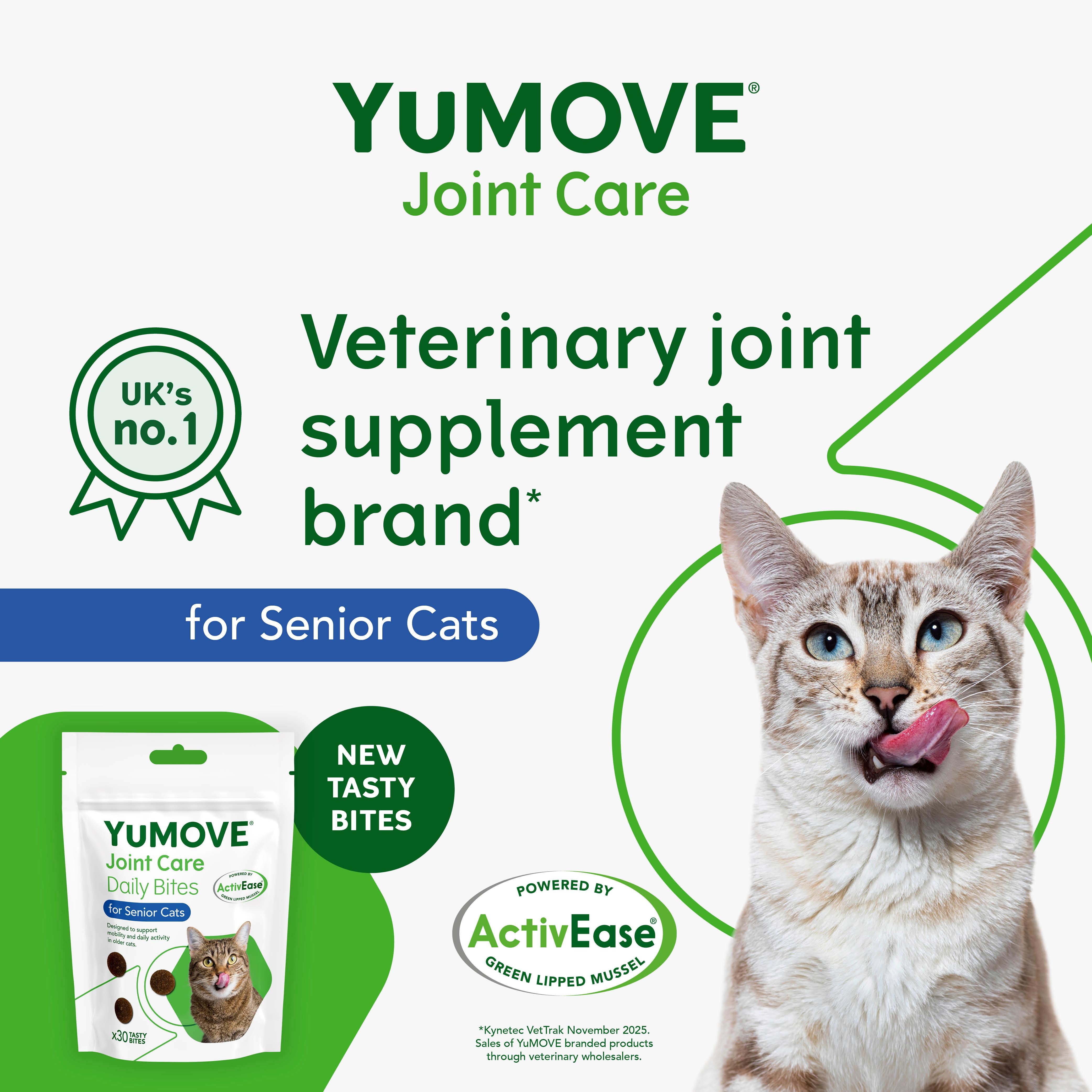 YuMOVE Joint Care Daily Bites for Senior Cats 45g (British brand)