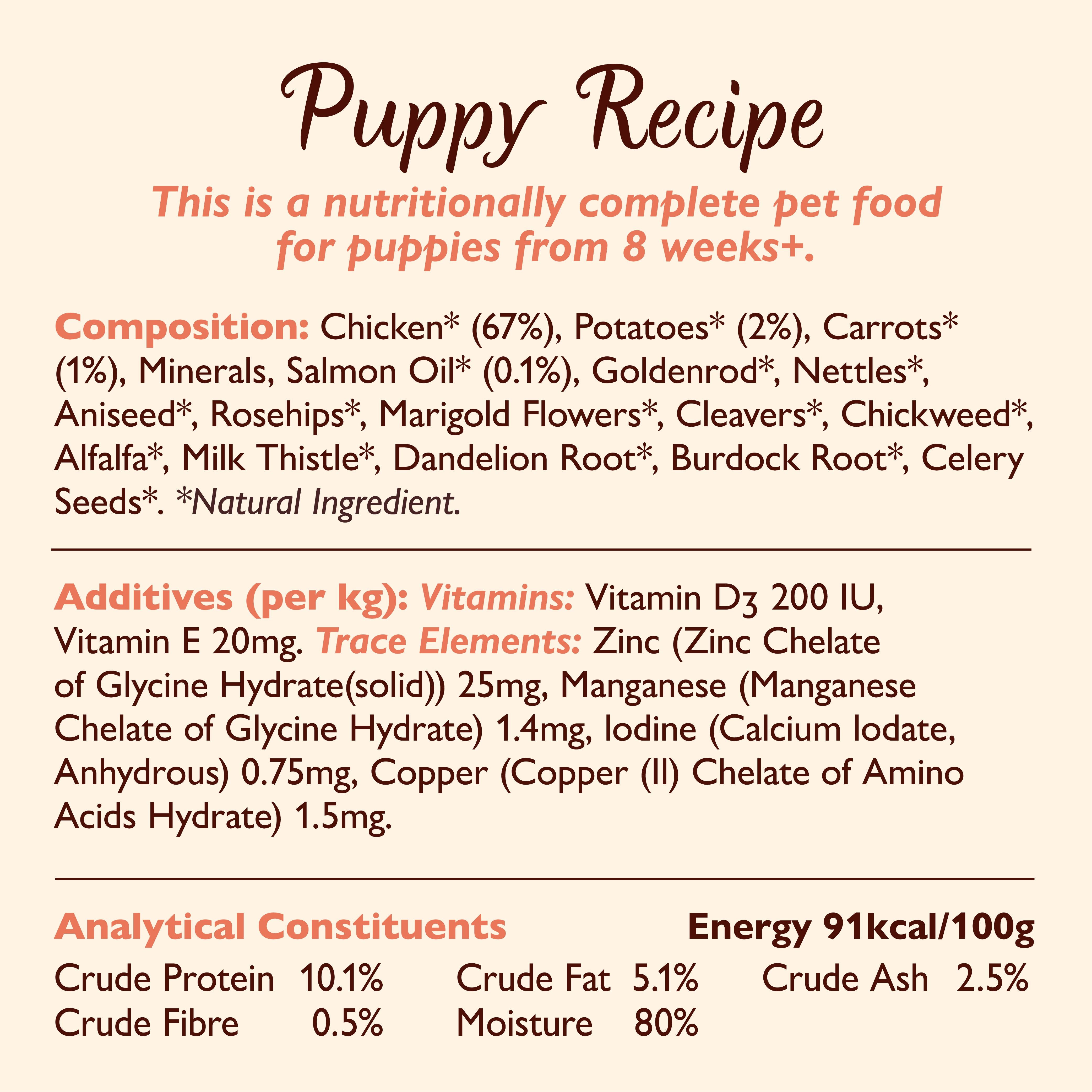 Lily's Kitchen puppy chicken wet food 150g, UK version