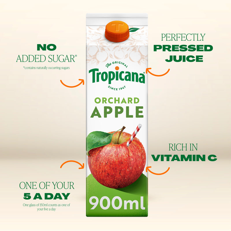 Tropicana pressed apple juice 900ml (British brand)