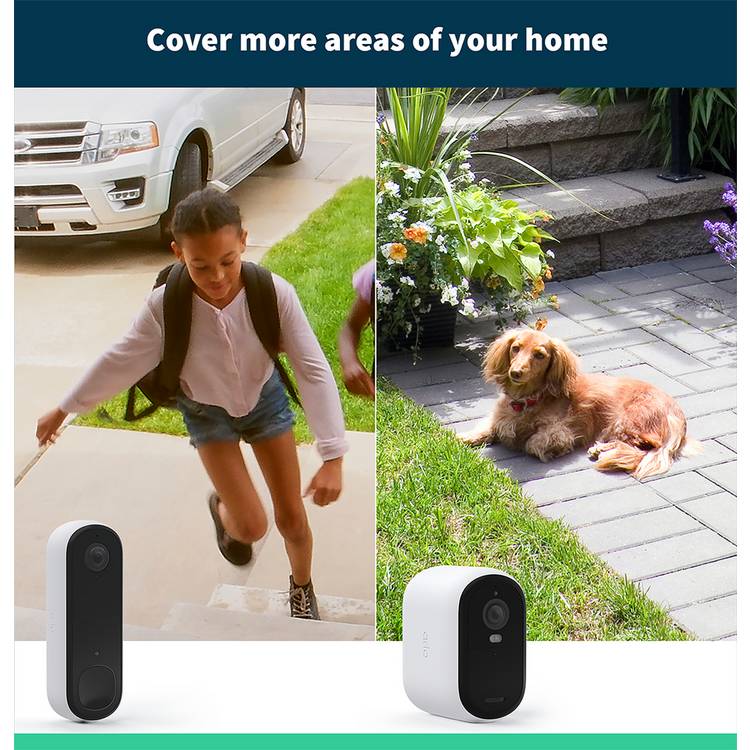 Arlo video doorbell and security camera set - British product
