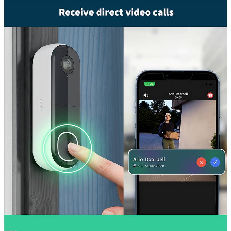 Arlo video doorbell and security camera set - British product