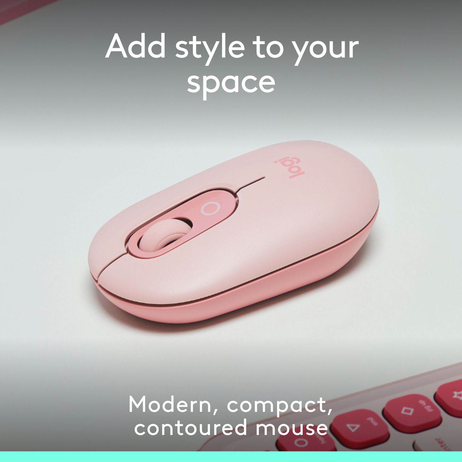 Logitech POP wireless mouse in rose, imported from the UK