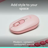 Logitech POP wireless mouse in rose, imported from the UK