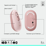 Logitech POP wireless mouse in rose, imported from the UK