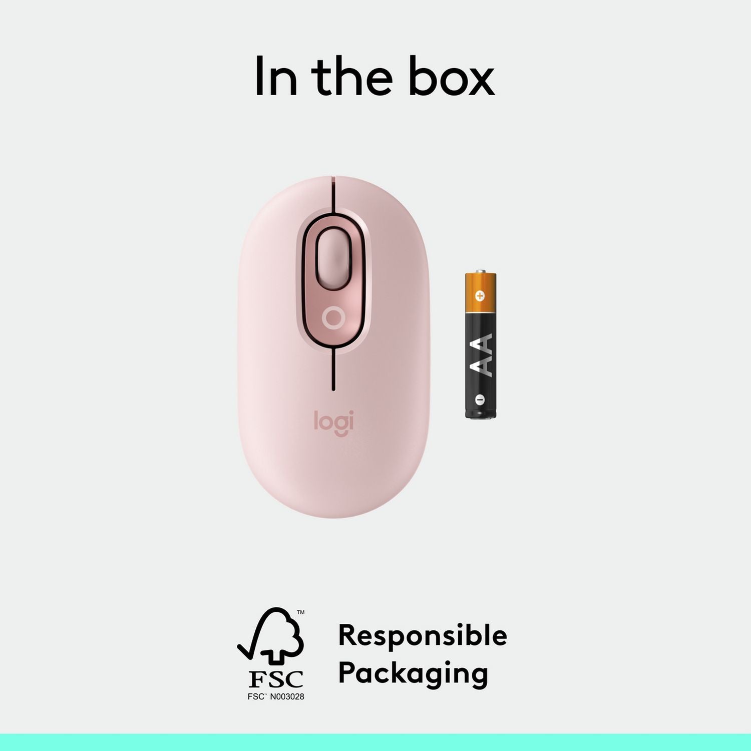 Logitech POP wireless mouse in rose, imported from the UK