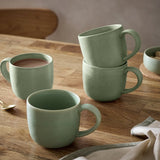 Habitat soft green stoneware mugs set of 4 (British brand)