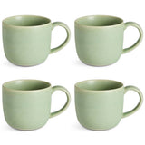 Habitat soft green stoneware mugs set of 4 (British brand)