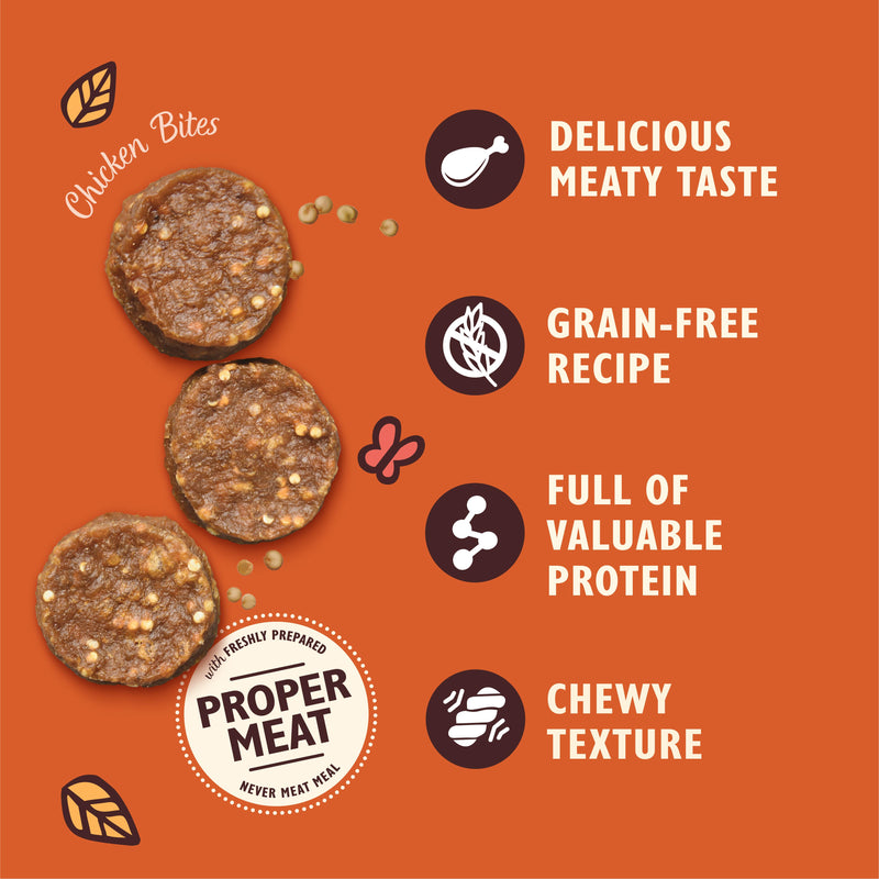 Lily's Kitchen dog treats Chomp-Away Chicken Bites 70g (British brand)