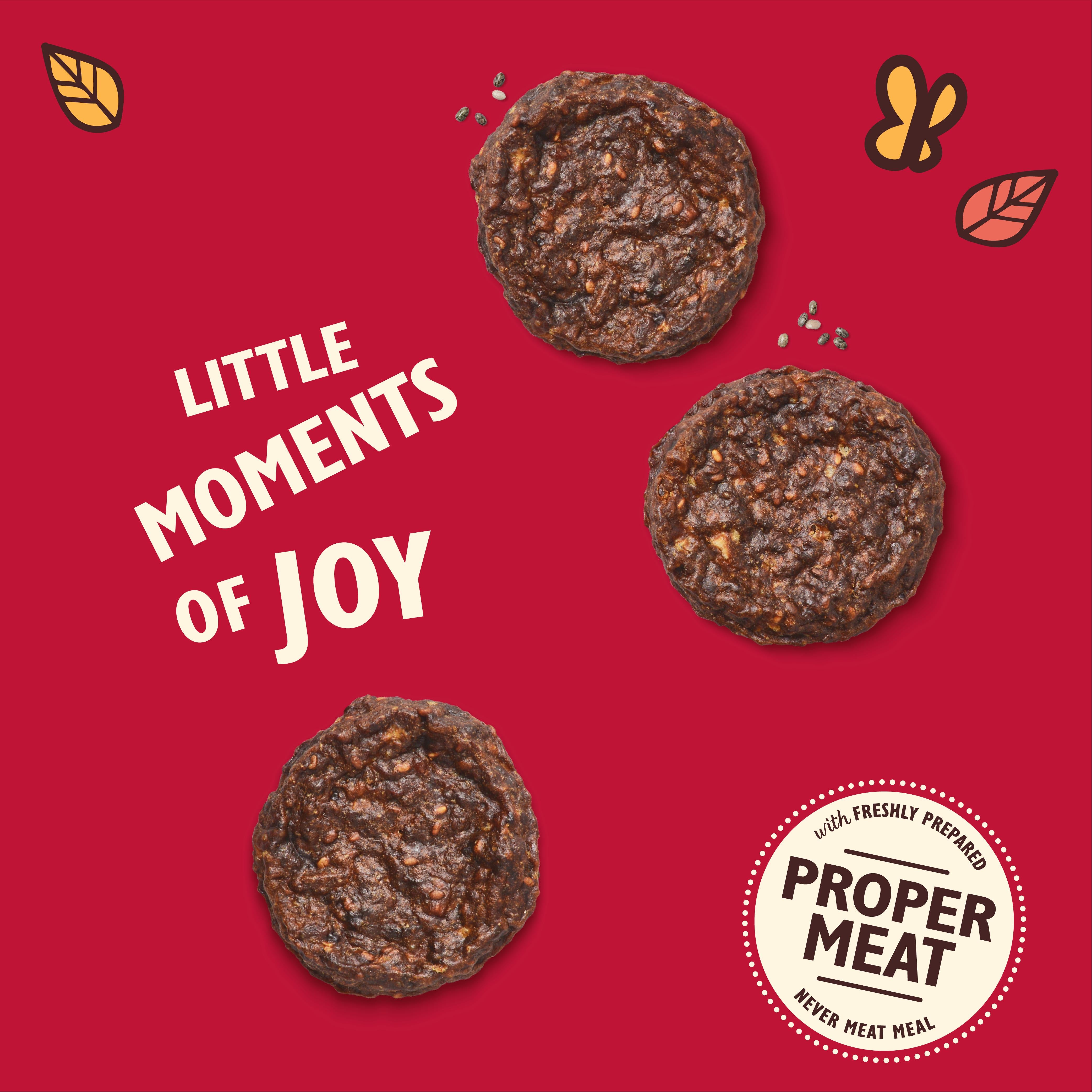 Lily's Kitchen beef mini burgers dog treats 70g, imported from the UK