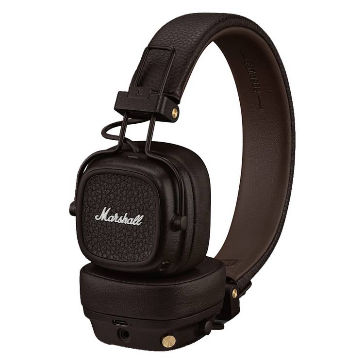 Marshall Major V on-ear wireless headphones brown, imported from the UK