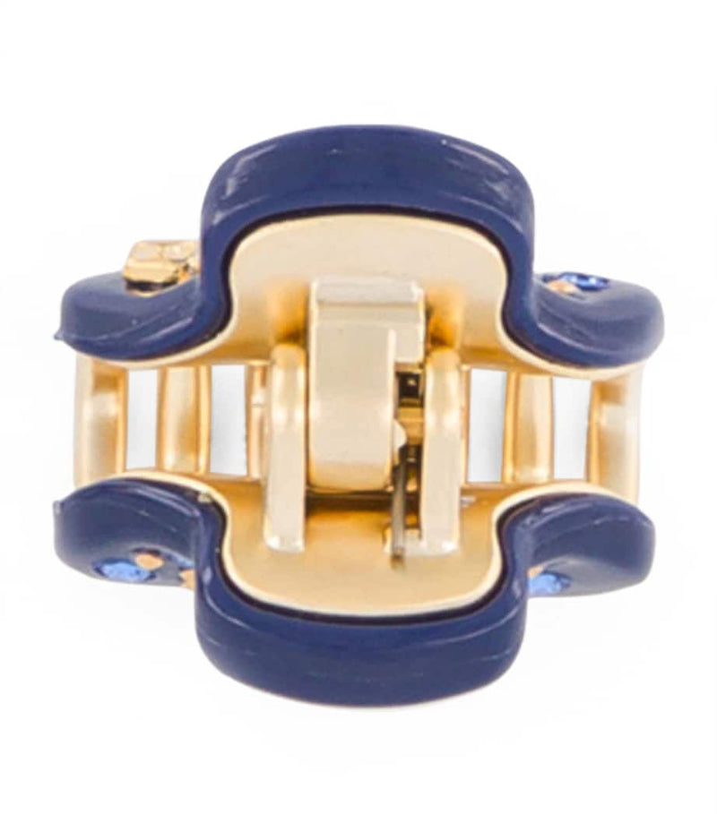 Alexandre de Paris gold-plated mini claw hair clips 1.8cm, imported from the UK